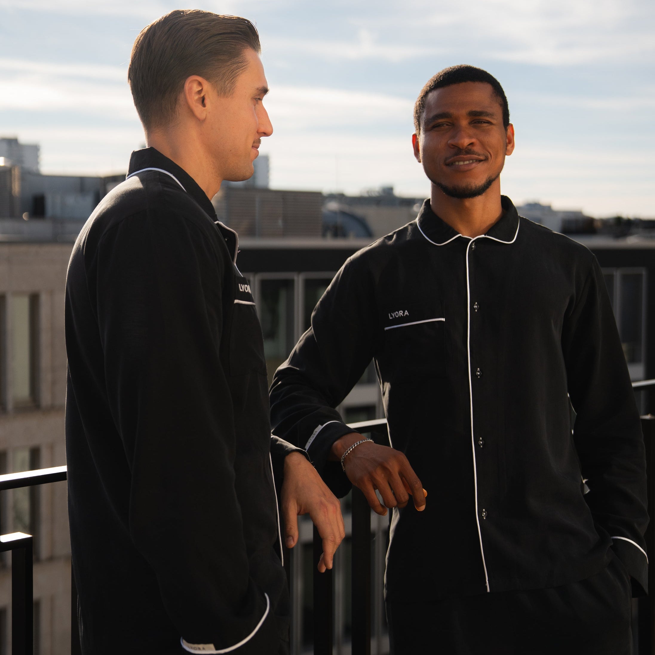 LYORA Pyjama Oberteil Herren