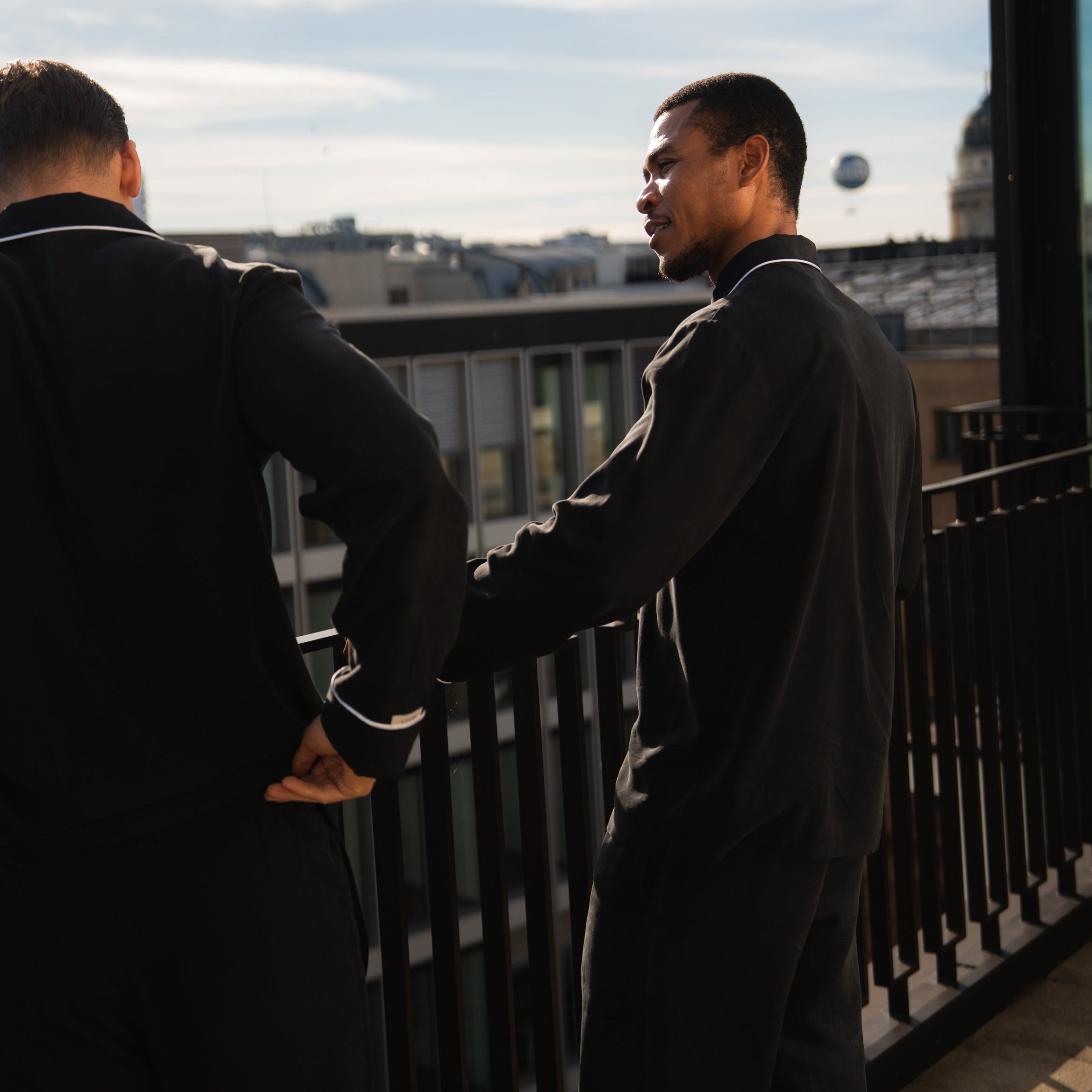 Pyjama-Set Herren Black Langarm