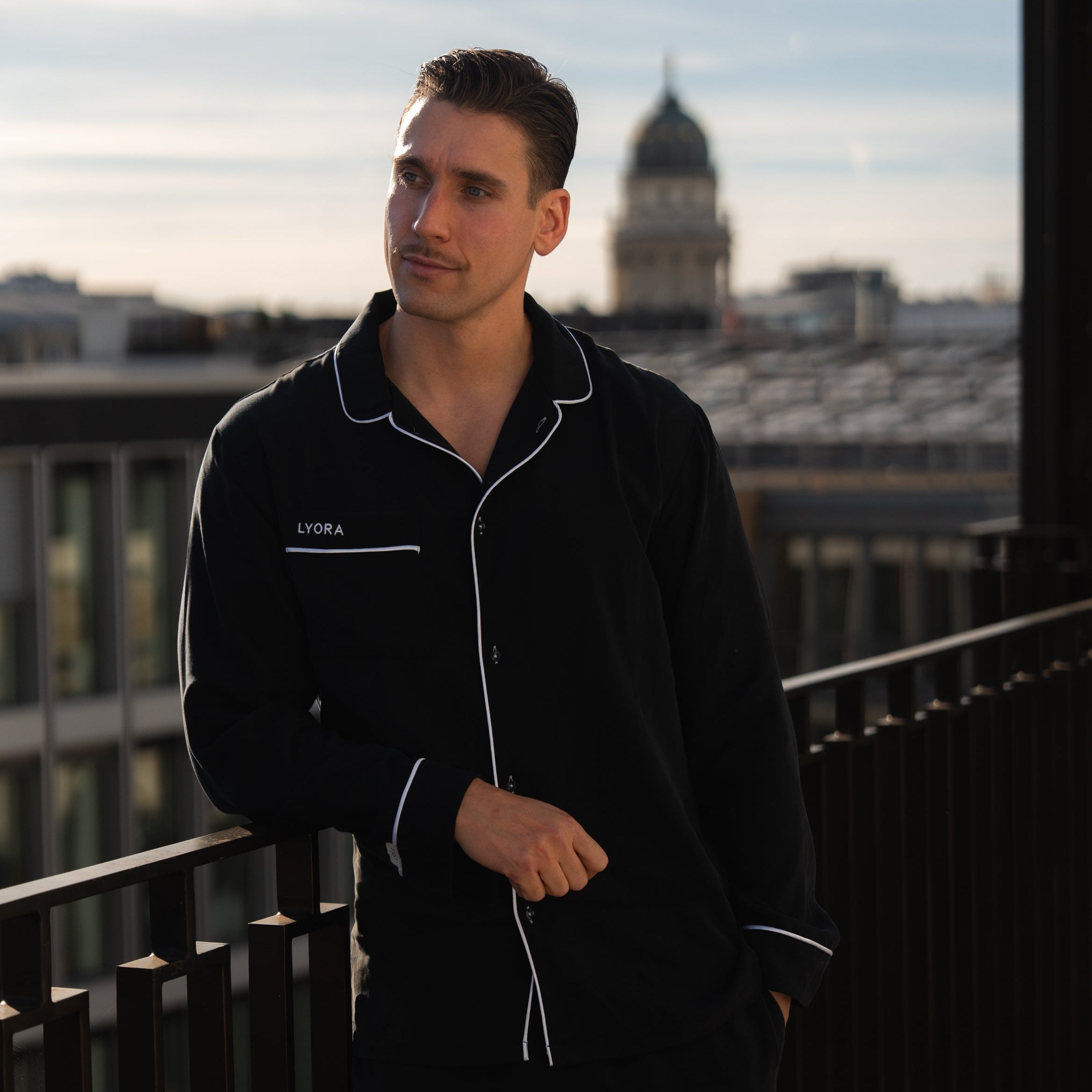 LYORA Pyjama Oberteil Herren